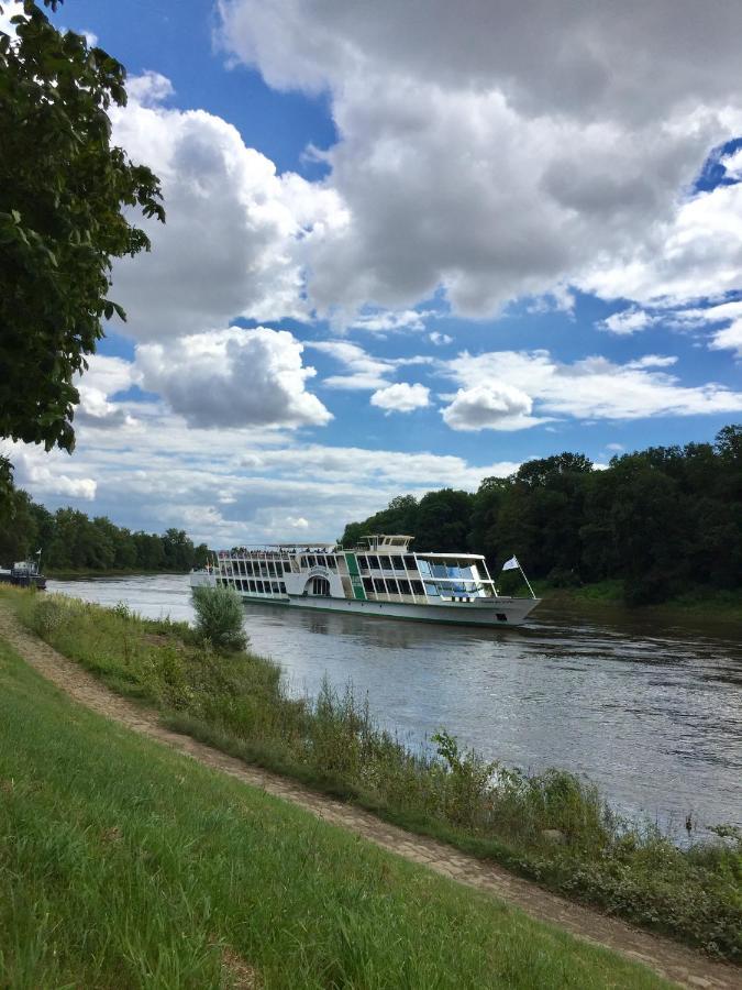 Panoramablick Auf Elbe Und Schlosser Dresda Esterno foto